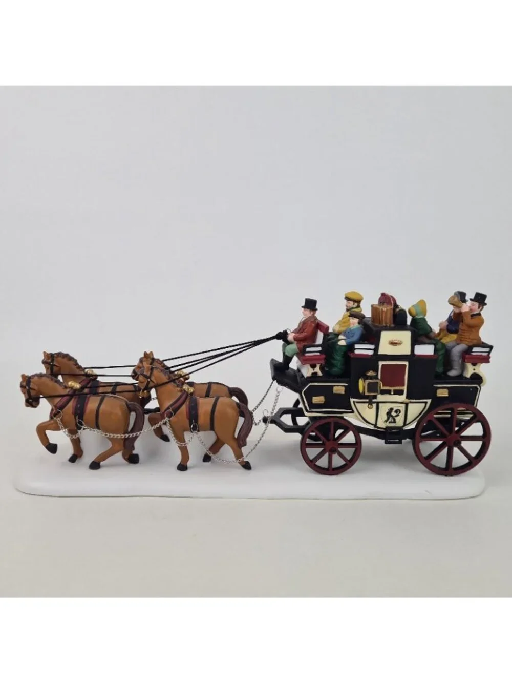 Department 56 Holiday Coach 5561-1 Heritage Village Porcelain Accessory Vntg